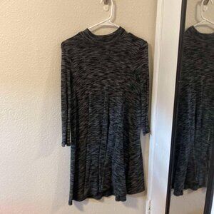 Medium Gray/Black Sweater Dress